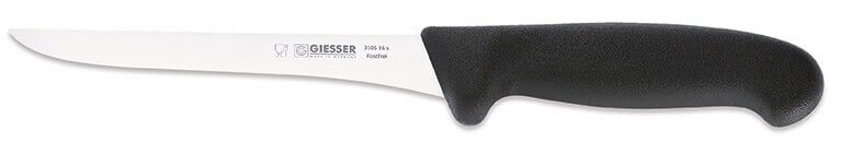 Couteau à désosser pro Giesser lame droite effilée 16cm 3105 - Noir