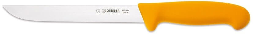 Couteau à désosser pro Giesser lame droite rigide 18cm 3165 - Jaune foncé