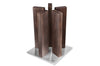 Bloc vide KAI Stonehenge aimanté noyer et inox pour 10 couteaux