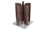 Bloc vide KAI Stonehenge aimanté noyer et inox pour 10 couteaux