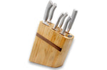 Bloc en bois de 5 couteaux + 1 fourchette Déglon Oryx design monobloc