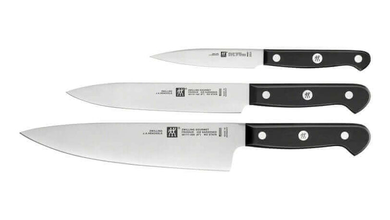 Coffret de 3 couteaux Zwilling Gourmet : chef + trancheur + office