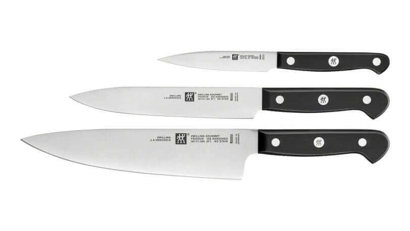 Coffret de 3 couteaux Zwilling Gourmet : chef + trancheur + office