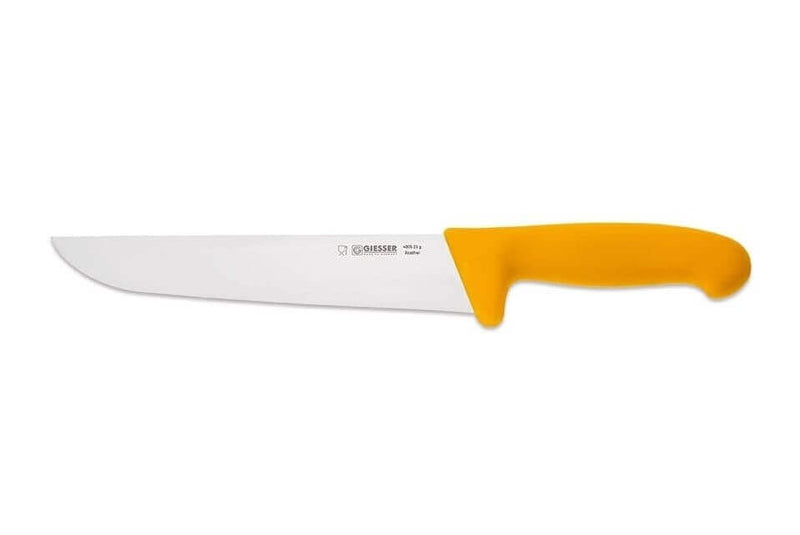 Couteau de boucher pro Giesser lame 21cm 4005 - Jaune foncé