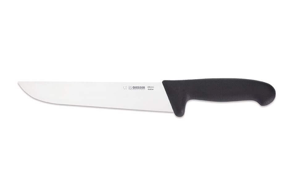 Couteau de boucher pro Giesser lame 21cm 4005 - Noir