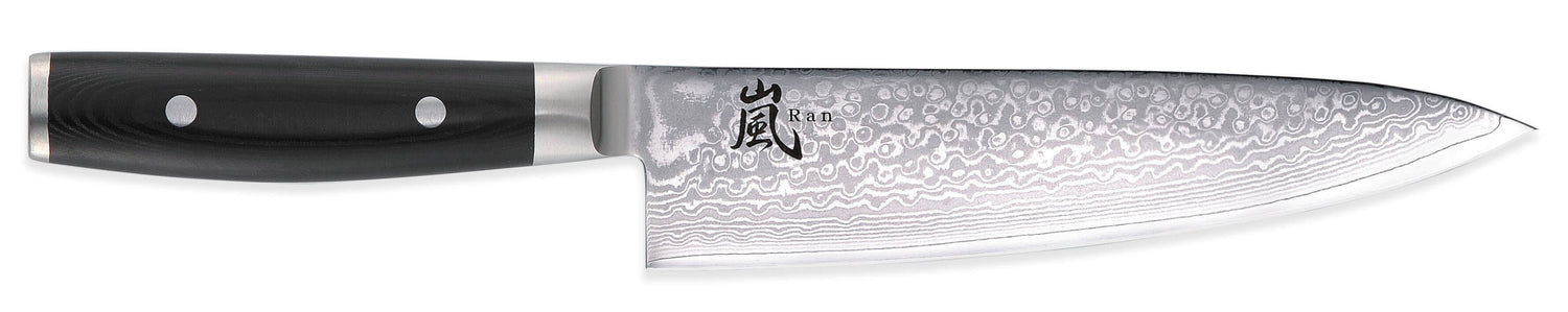 Coffret 2 couteaux japonais Yaxell RAN damas : Chef 20cm + Universel 12cm