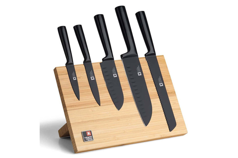 Bloc magnétique bambou + 5 couteaux Richardson Sheffield Nox