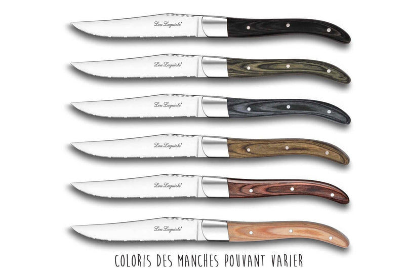 Coffret élégant de 6 couteaux à steak Lou Laguiole