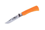 Couteau artisanal Old Bear Full Color orange manche bois d'Ayous stratifié - S