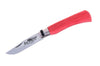 Couteau artisanal Old Bear Full Color rouge manche bois d'Ayous stratifié - M