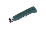 Couteau artisanal Old Bear Full Color vert manche bois d'Ayous stratifié - M