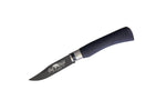 Couteau artisanal Old Bear Total Black virole grise manche bois d'Ayous stratifié - XS
