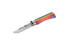 Couteau artisanal Old Bear Rainbow manche bois d'ayous stratifié arc-en-ciel - S