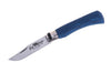 Couteau artisanal Old Bear Full Color bleu manche bois d'Ayous stratifié - M