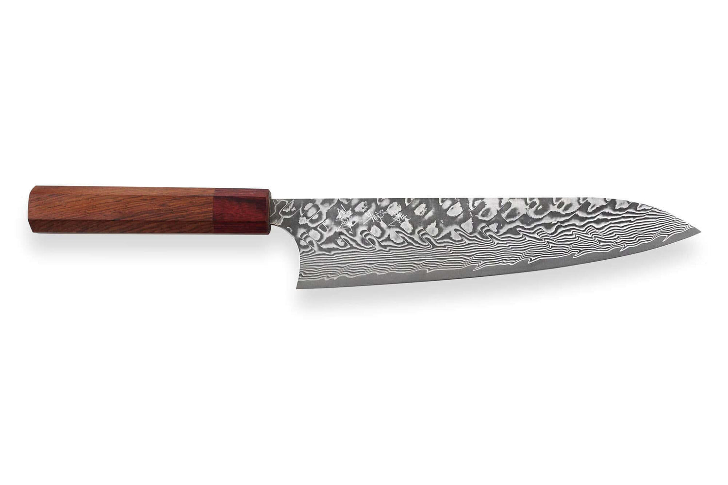 Couteau de chef japonais artisanal Yoshimi Kato 21cm SG2 Damascus