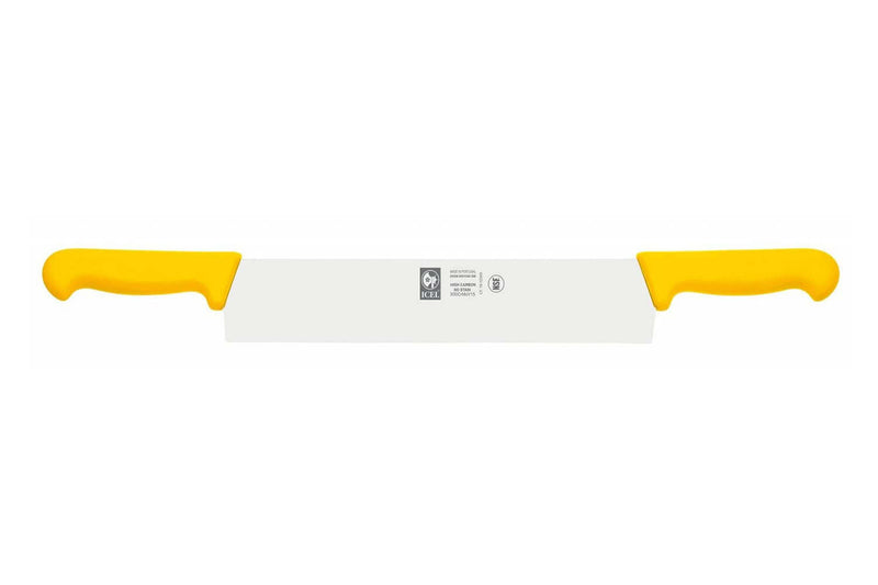 Couteau à fromage professionnel Icel 36cm double manche jaune