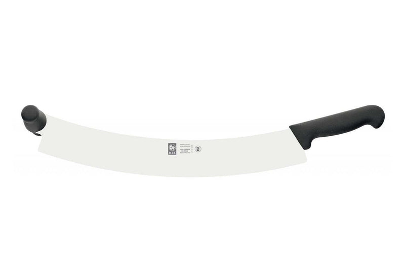 Couteau à fromage et pizza professionnel Icel 38cm double manche noir