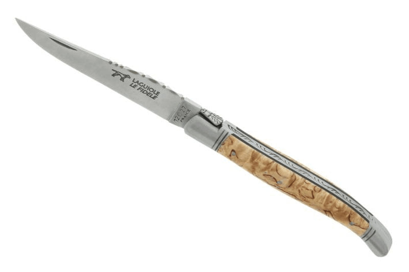 Couteau pliant Laguiole LE FIDELE acier Sandvik manche bouleau 12cm