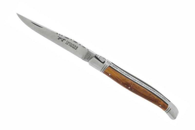 Couteau pliant Laguiole LE FIDELE acier Sandvik manche bois de pistachier 12cm