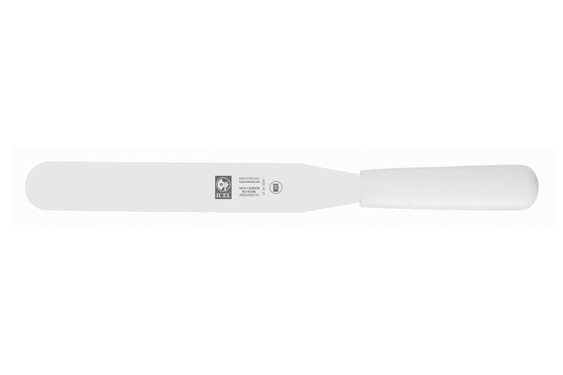 Spatule droite professionnelle Icel inox manche PP blanc - 30 cm