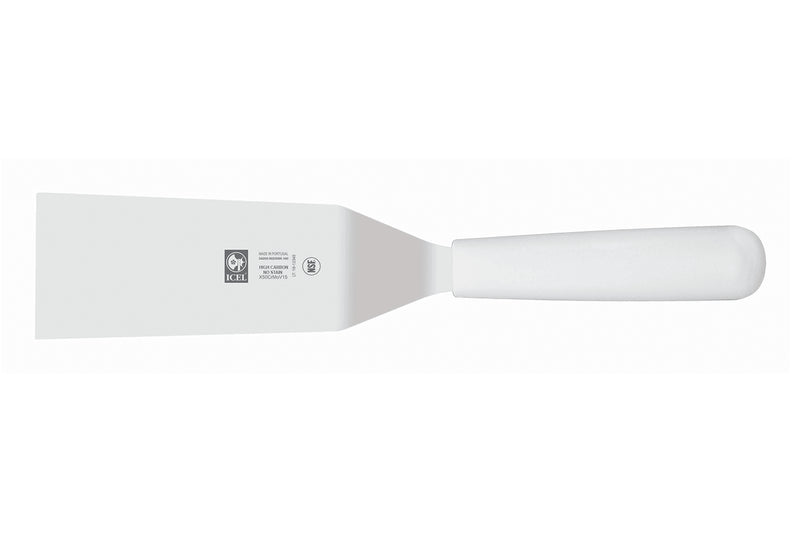Spatule coudée professionnelle Icel lame 16cm manche blanc