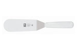 Spatule coudée professionnelle Icel lame 12cm à bout arrondi manche blanc