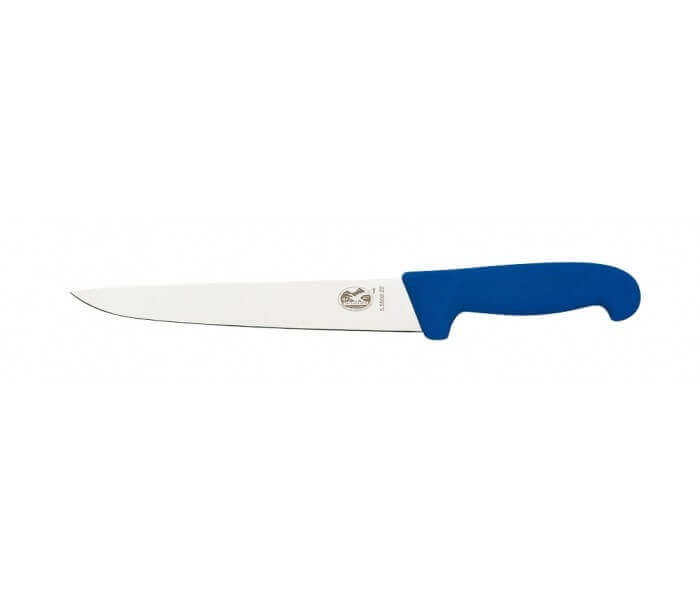 Couteau à saigner/découper 22cm, manche fibrox bleu Victorinox 5.5502.22