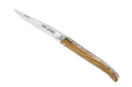 Couteau pliant Laguiole LE FIDELE acier Sandvik manche plein bois d'olivier 12cm