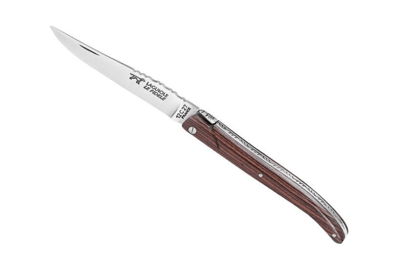 Couteau pliant Laguiole LE FIDELE acier Sandvik manche bois de violette 12cm