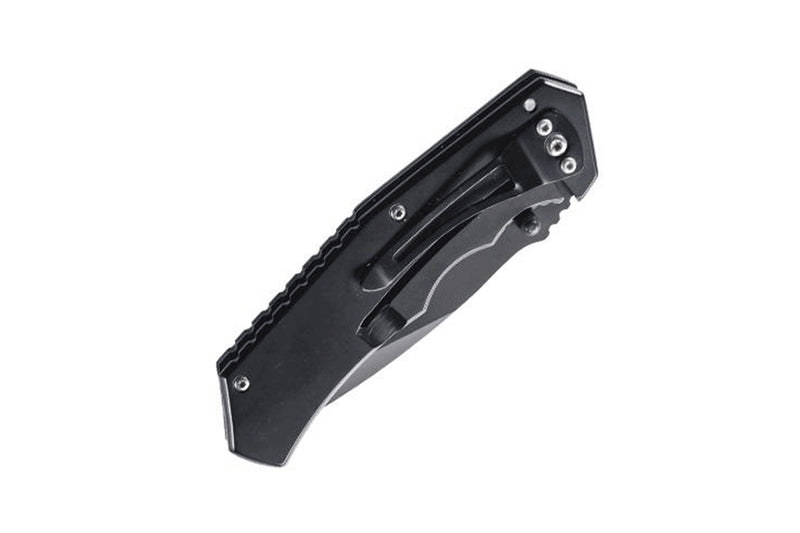 Couteau pliant Herbertz 584212 lame noire manche inox décor aigle 12cm