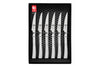 Coffret 6 couteaux à steak Icel lame microdentée 9cm tout inox