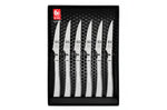 Coffret 6 couteaux à steak Icel lame microdentée 9cm tout inox