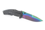 Couteau pliant Herbertz 579512 arc-en-ciel manche acier/G10 12cm