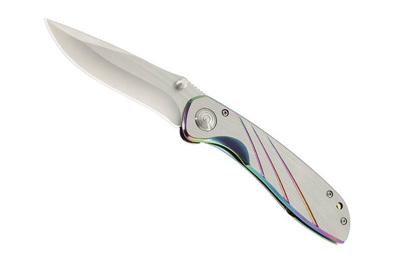 Couteau pliant Herbertz 200011 manche arc-en-ciel en acier 11cm