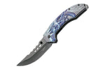 Couteau pliant Herbertz 590511 manche alu 11.5cm décor dragon