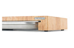 Planche à découper Continenta en bois 39x27x6cm + bac inox - Hévéa