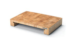 Planche à découper Continenta en bois 39x27x6cm + bac inox - Hévéa