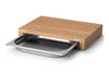 Planche à découper Continenta en bois 39x27x6cm + bac inox - Chêne