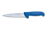 Couteau à saigner Dick Ergogrip pointe milieu manche bleu - 15 cm
