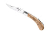 Couteau pliant artisanal Capuchadou acier sandvik genévrier 12cm + tire-bouchon