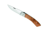 Couteau pliant Le Corrèze acier inox Z100 manche bois de genévrier 12cm