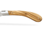 Couteau pliant artisanal Capuchadou acier sandvik manche bois d'olivier 12cm