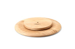 Plateau à fromage rotatif Continenta en bois d'hévéa - 30cm