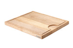Planche à découper Continenta en bois d'hévéa + rigole - XL