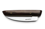 Couteau Cap Horn pliant acier inox Z100 manche bois d'ébène 12cm