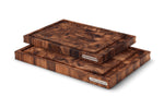 Planche à découper Continenta en bois d'acacia mosaïque + rigole - L