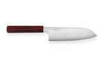 Couteau santoku japonais artisanal Kei Kobayashi SG2 Heptagone 17cm
