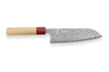 Couteau santoku japonais artisanal Yoshimi Kato 17cm VG10 Nickel Damascus cerisier