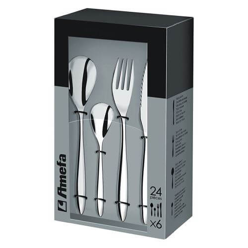 Ménagère 24 couverts de table Amefa Bongo inox 18/0