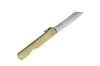 Couteau pliant Higonokami luxe 16 acier carbone manche laiton gravé 10cm